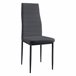 Mesa de comedor con 6 sillas Bjerkvik MDF hierro polipiel 140x60 Negro/ Gris