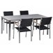 Beliani Conjunto de comedor COSOLETO/GROSSETO Negro/ Gris