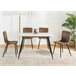 Conjunto de mesa efecto mármol y 4 sillas escandinavas retro Marron