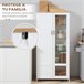 Alacena de Cocina Melamina de Madera HOMCOM, hogar - cocina Blanco