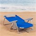 Aktive Pack 2 sillas playa plegables y multiposición asiento bajo Azul