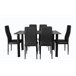 Conjunto de mesa 140x80 Negro