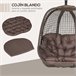 Silla Colgante Acero Marron