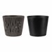 2x Maceta redonda de plastico Sandy Round Gris
