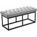 Banco - Amun - Simil cuero 100x38 Gris