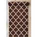 Alfombra de pasillo con refuerzo de goma  Enrejado Trébol marroq 80x820 Marron