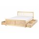 Beliani Cama con cajones Madera de pino OLENDON 150x206 Beliani Cama con cajones Madera de pino OLENDON 150x206 Madera Clara