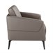 ANGEL CERDÁ Sillón moderno de piel Gris Oscuro