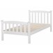 Beliani Cama con somier Madera de pino GIVERNY 99x208 Blanco