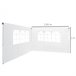 2 Paredes Parte Laterales Tela Oxford Outsunny 295x200 Blanco