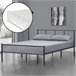 Cama doble Laos con somier y colchón metal Gris