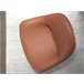Sillón giratorio tapizado en polipiel y acero Marron