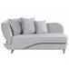 Beliani Chaise longue Terciopelo MERI Gris Claro