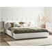 Beliani Cama con somier Bouclé LINARDS 230x242 Blanco