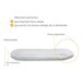 Almohada EXTRA FINA S para Personas que Duermen Boca Abajo (2 F) Blanco