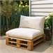 Cojines Impermeables para Palets de Asiento y Respaldo 120x80 Beige