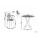 Beliani Conjunto bistro CILENTO Gris Claro