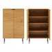 Aparador de madera de 2 puertas Marron