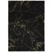 Alfombra abstracta GOLD - ATTICGO 80x150 Negro