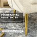 Sillón de Salón Poliéster, Metal HOMCOM, hogar - muebles de salón Crudo