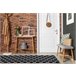 Alfombra de pasillo con refuerzo de goma  Enrejado Trébol marroq 80x460 Negro
