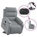 Sillón Reclinable De Masaje De Pie Gris Claro