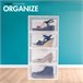Pack 6 cajas zapatos plástico apilables y antivuelco Max Home Blanco