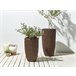 Beliani Conjunto de 2 macetas CEDRUS Marron