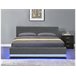 Cama con LED 180x200 Gris Oscuro