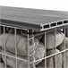 Banco de jardín gavión Friesland WPC 90x25 Gris