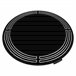 Alfombra HAMPTON Chick círculo cuadro 120x120 Negro