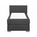 Beliani Cama continental Poliéster PRESIDENT 99x211 Gris Oscuro