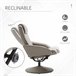 Sillón Relax Cuero sintético, Esponja, Acero HOMCOM Gris