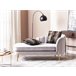 Beliani Chaise longue Terciopelo ALLIER Gris Claro