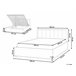 Beliani Cama con almacenaje Bouclé MONTLAUR 189x216 Blanco