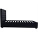 Cama simple con cofre 207x98 Negro
