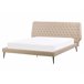 Beliani Cama con somier Piel sintética ESSONNE 219x208 Beige