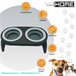 Well home comedero doble plegable para mascotas, silicona, antideslizante Gris