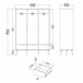 Armario DELTA puertas batientes y 3 cajones 147x200cm blanco Blanco