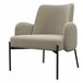 ALEX-Sillón de tela y metal Beige