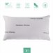 Almohada 105 cm Copos Viscoelásticos Funda Carbono Activo 80x34 Blanco Veta