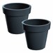 2x Maceta de plastico Lofly Antracita