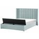 Beliani Cama con somier Terciopelo NOYERS 190x247 Beige