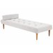 Beliani Chaise longue Poliéster NIORT Crema