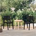 2 Sillas de jardín de polipropileno Antracita