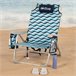 Aktive Silla plegable de playa con 5 posiciones, cojín, aluminio Azul