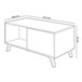 Mesa de centro Wind 91x49 Blanco/ Gris