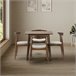 Juego de mesa y 4 sillas de comedor Corzo 80x80 Nogal