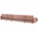 Beliani Sofá modular Terciopelo ABERDEEN Rosa