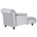 Beliani Chaise longue Terciopelo LORMONT Gris Claro